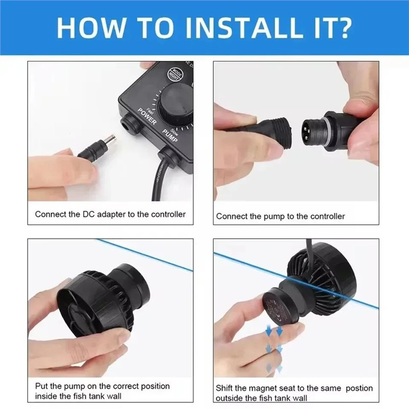 مضخة صنع الأمواج الصامتة A23P  - مراجعة Marine Aquarium Wave Maker وسعره