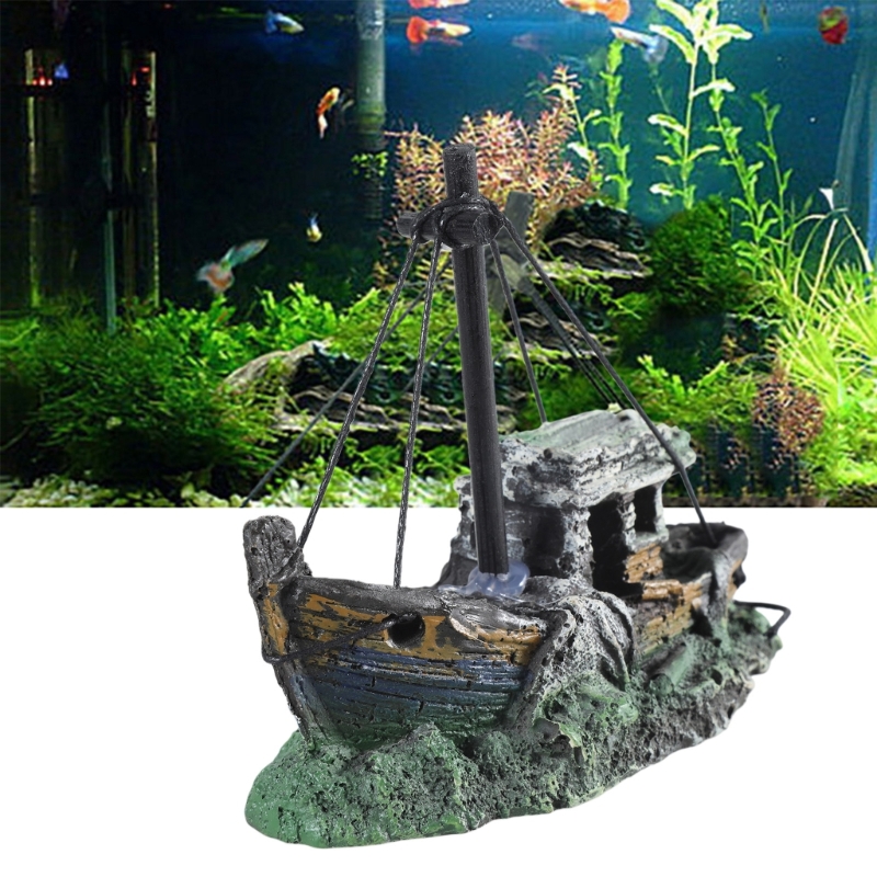 حوض السمك الغارقة السفينة الدي - مراجعة Aquarium Marina وسعره